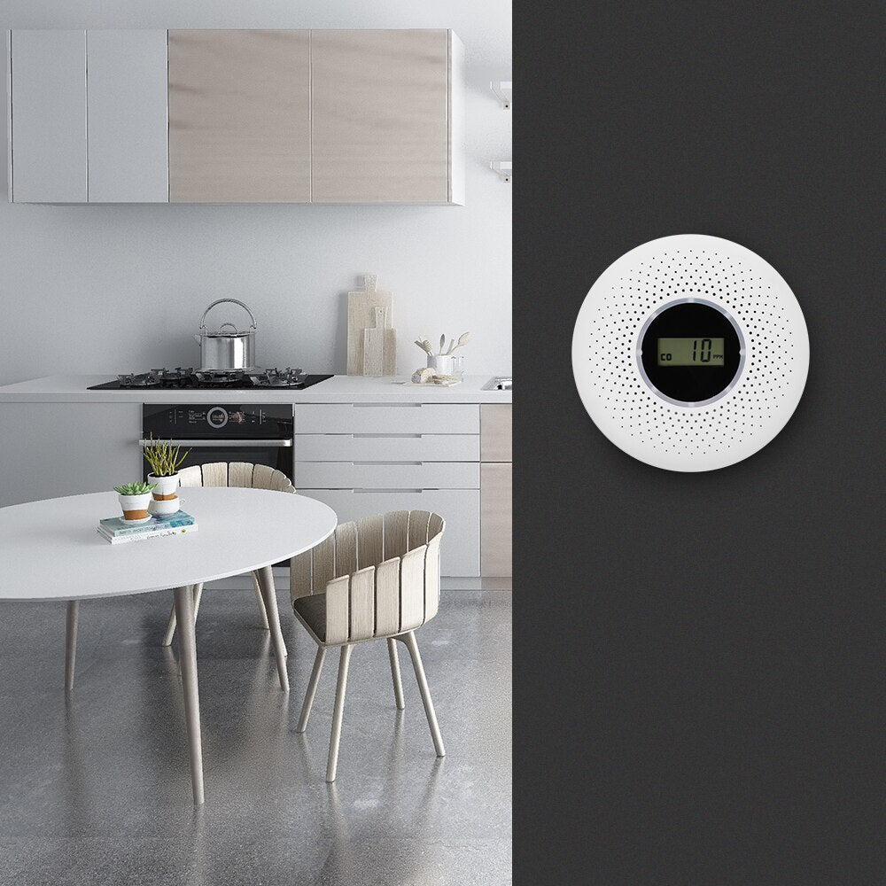 2-In-1 Koolmonoxide- en Rookmelder Combi voor Thuisveiligheid