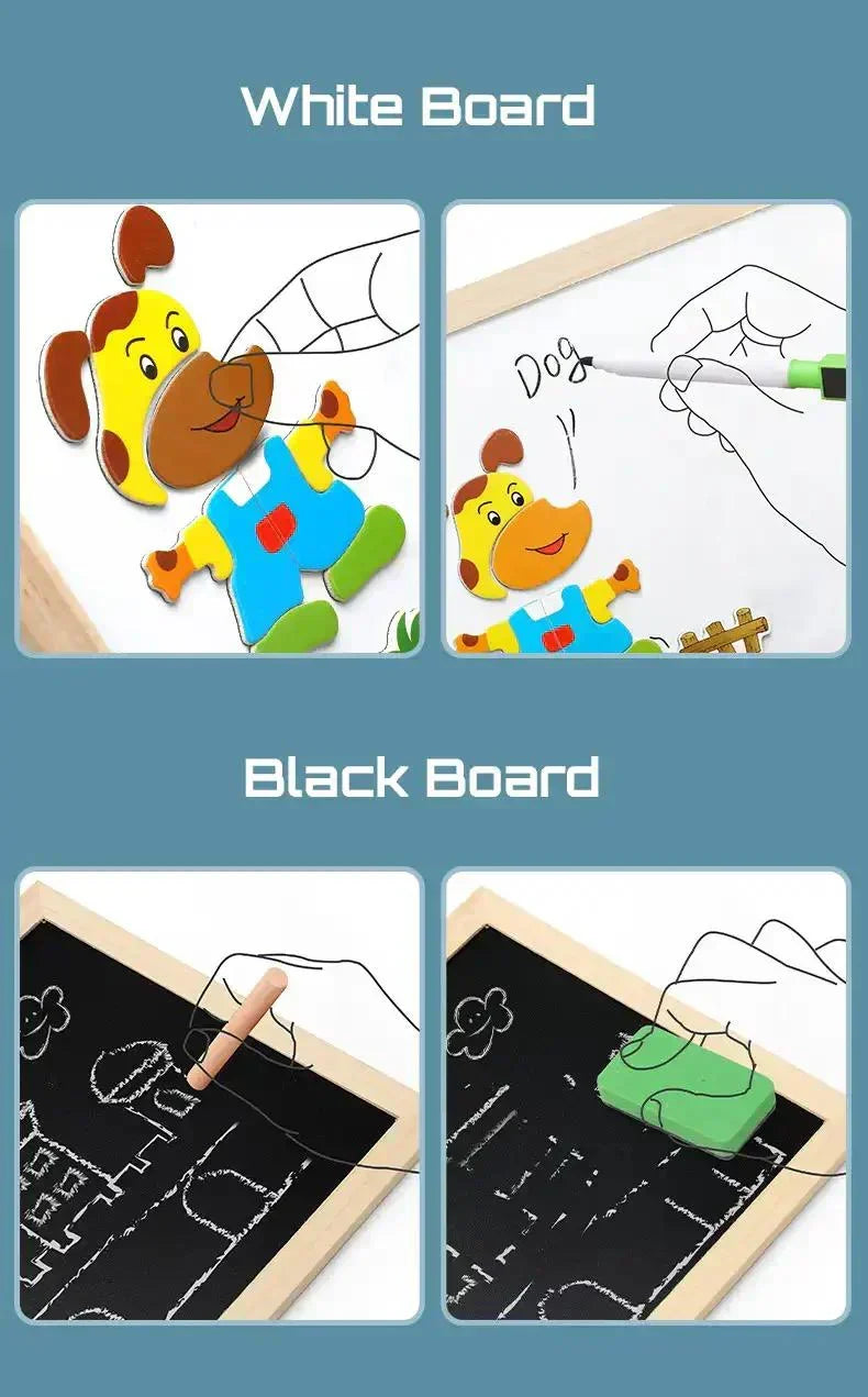 2-In-1 Montessori tekenbord – Creatief leren & herbruikbare tekenset voor kinderen