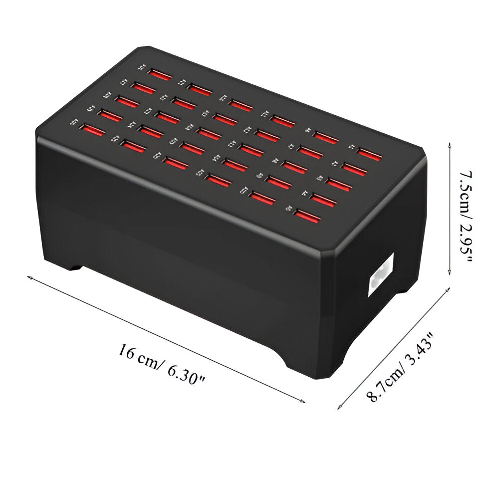 30-Poorts USB-A-laadstation voor snelladen