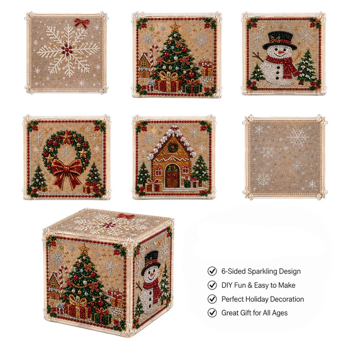 3D Diamond Painting Kerstgeschenkdoos