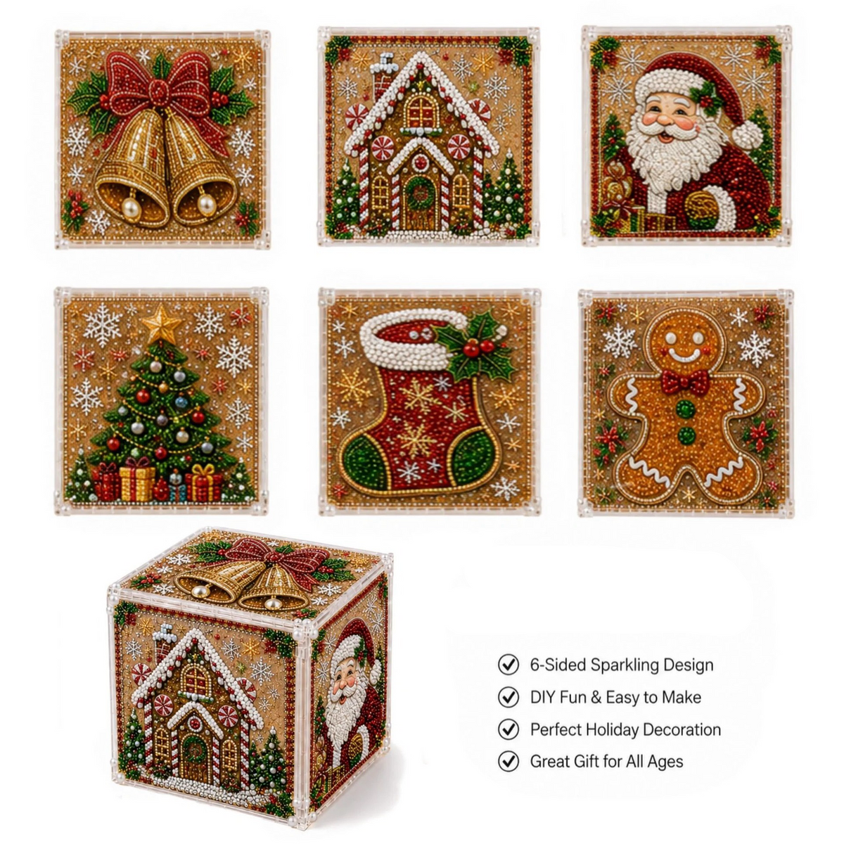 3D Diamond Painting Kerstgeschenkdoos