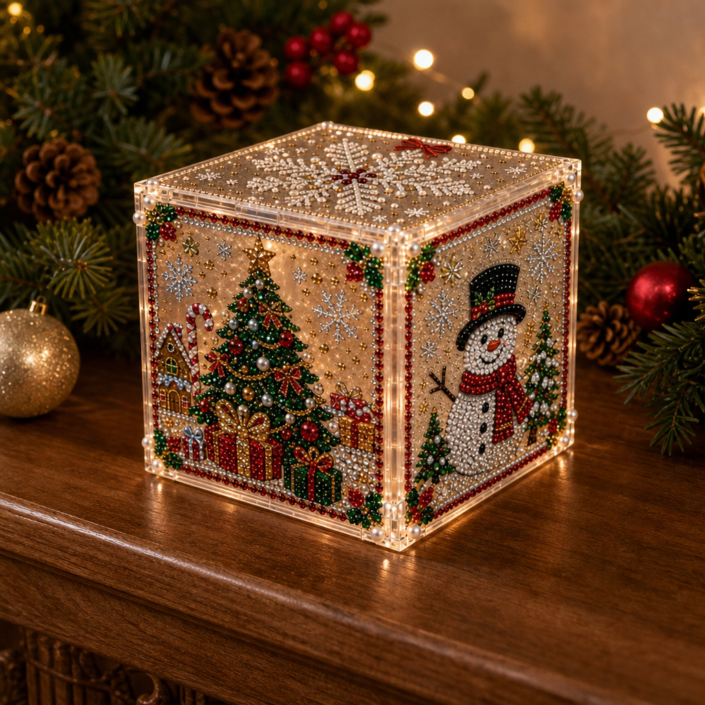 3D Diamond Painting Kerstgeschenkdoos