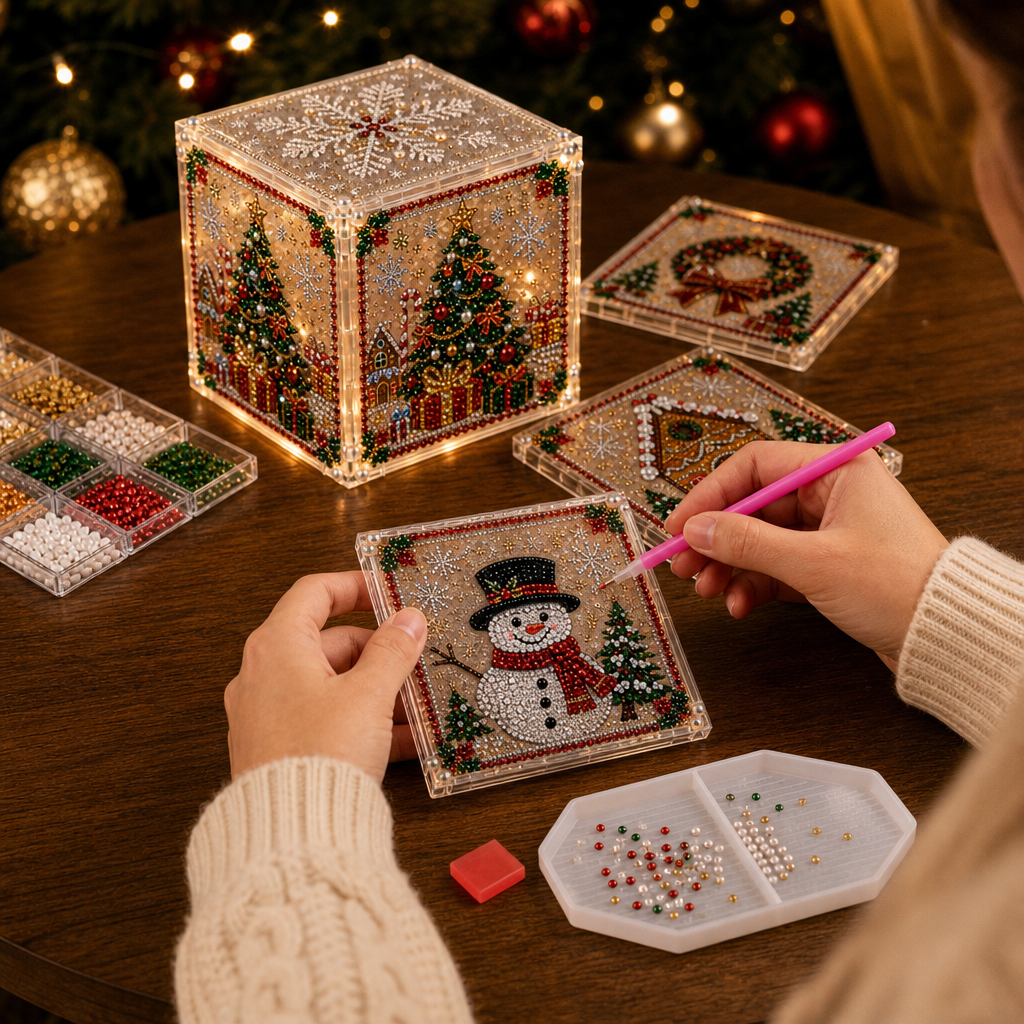 3D Diamond Painting Kerstgeschenkdoos