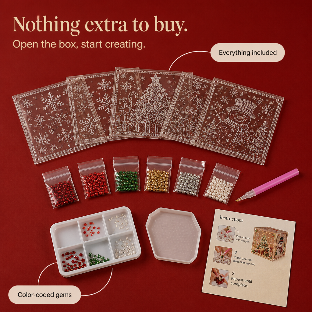 3D Diamond Painting Kerstgeschenkdoos