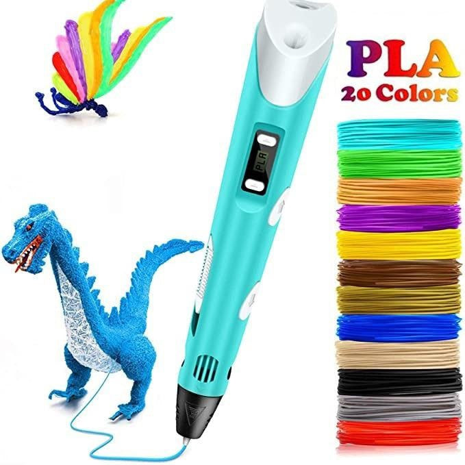 3D-printpen voor kinderen met 20 kleuren filament en eenvoudige installatie