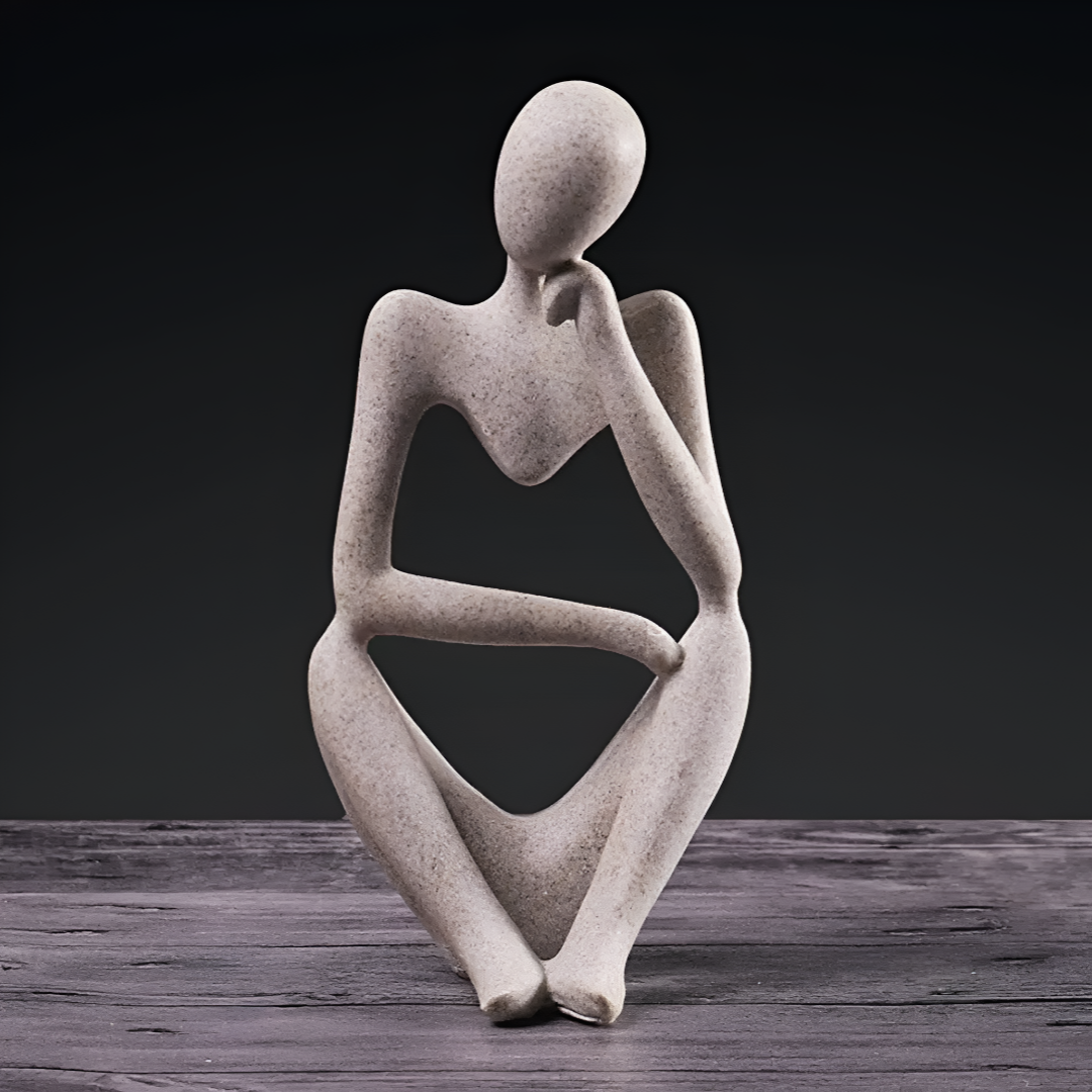 Abstract beeldje De Denker – Tijdloze elegantie voor in huis