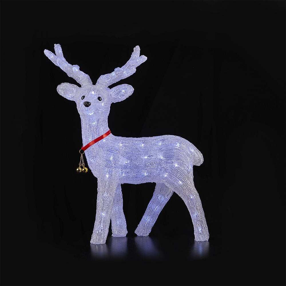 Acryl rendier met ledverlichting - Hoogte 57 cm