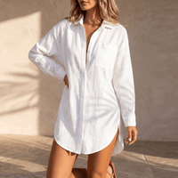 Ademende blouse met knopen voor dames
