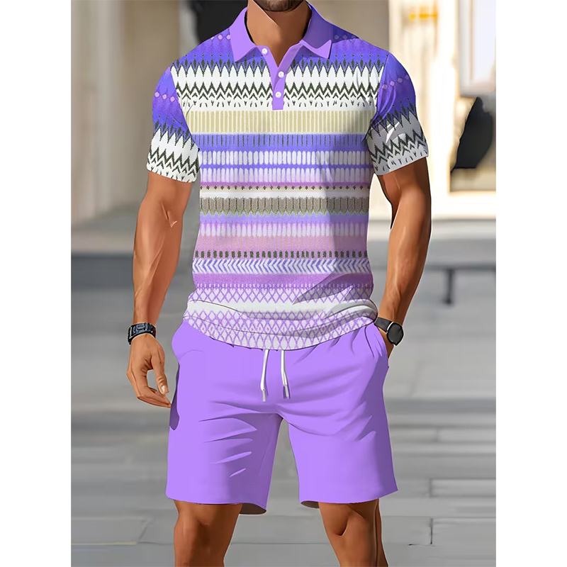 Ademende casual zomerset van shirt en shorts