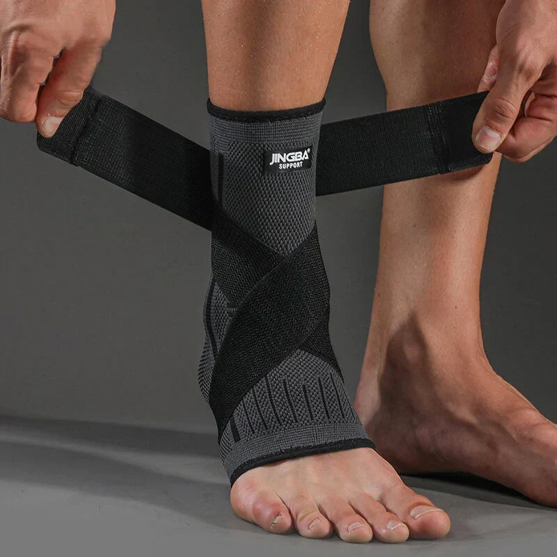 Ademende enkelbrace met stabiliserend effect