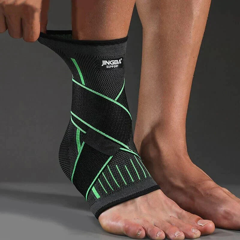 Ademende enkelbrace met stabiliserend effect