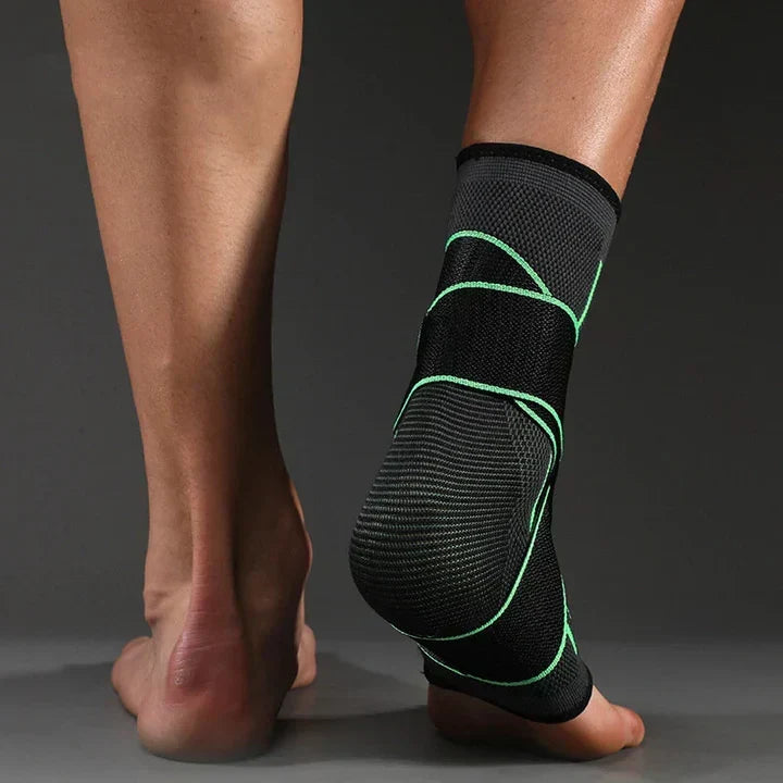 Ademende enkelbrace met stabiliserend effect
