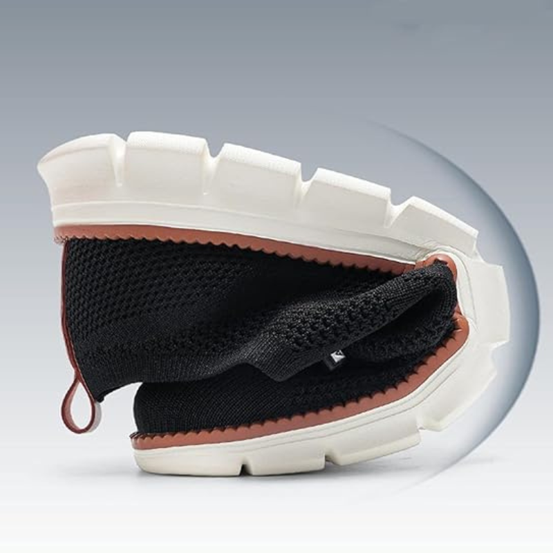 Ademende herensneakers met zool