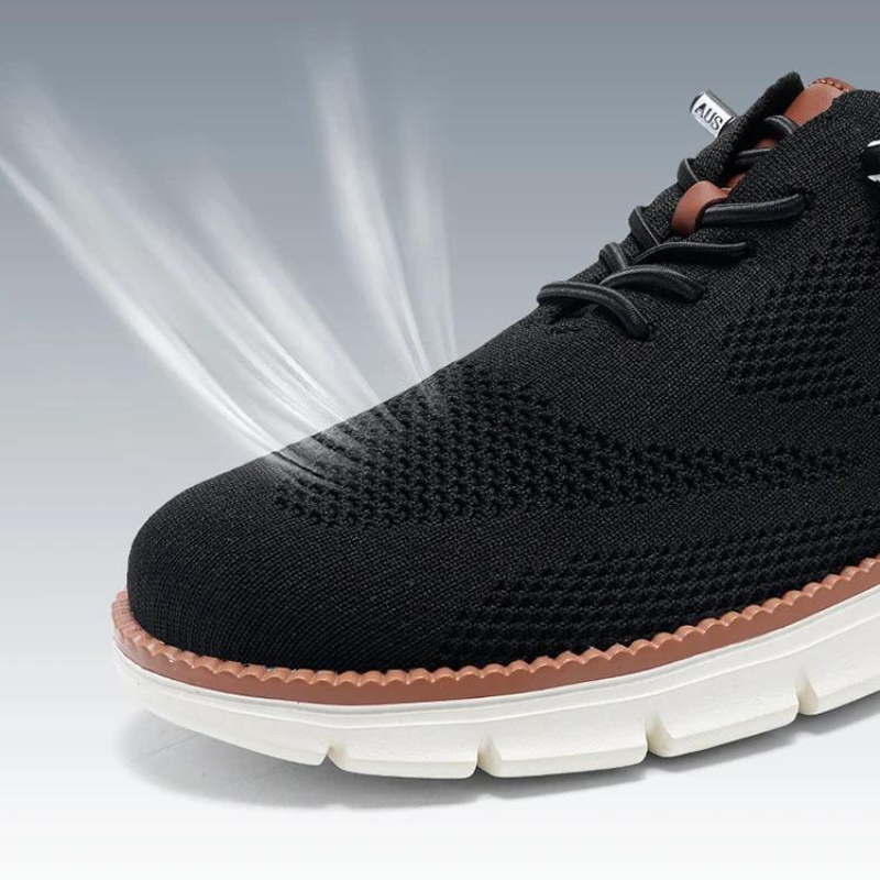 Ademende herensneakers met zool