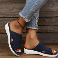 Ademende slip-on muiltjes voor dames met anatomische zool