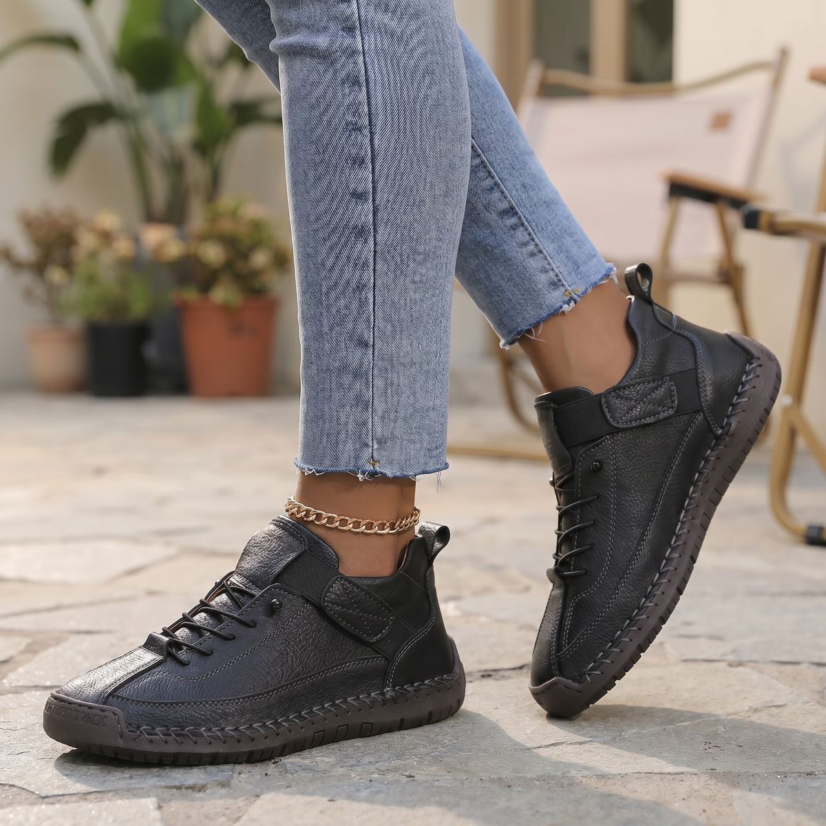 Ademende stoffen damessneakers | Comfortabele wandelschoenen zonder veters