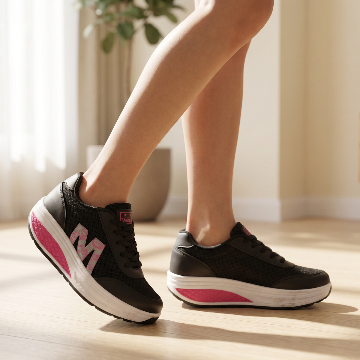 Ademende textielen damessneakers | Comfortabele orthopedische wandelschoenen