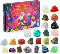 Adventskalender met 24 natuurlijke kristalschatten