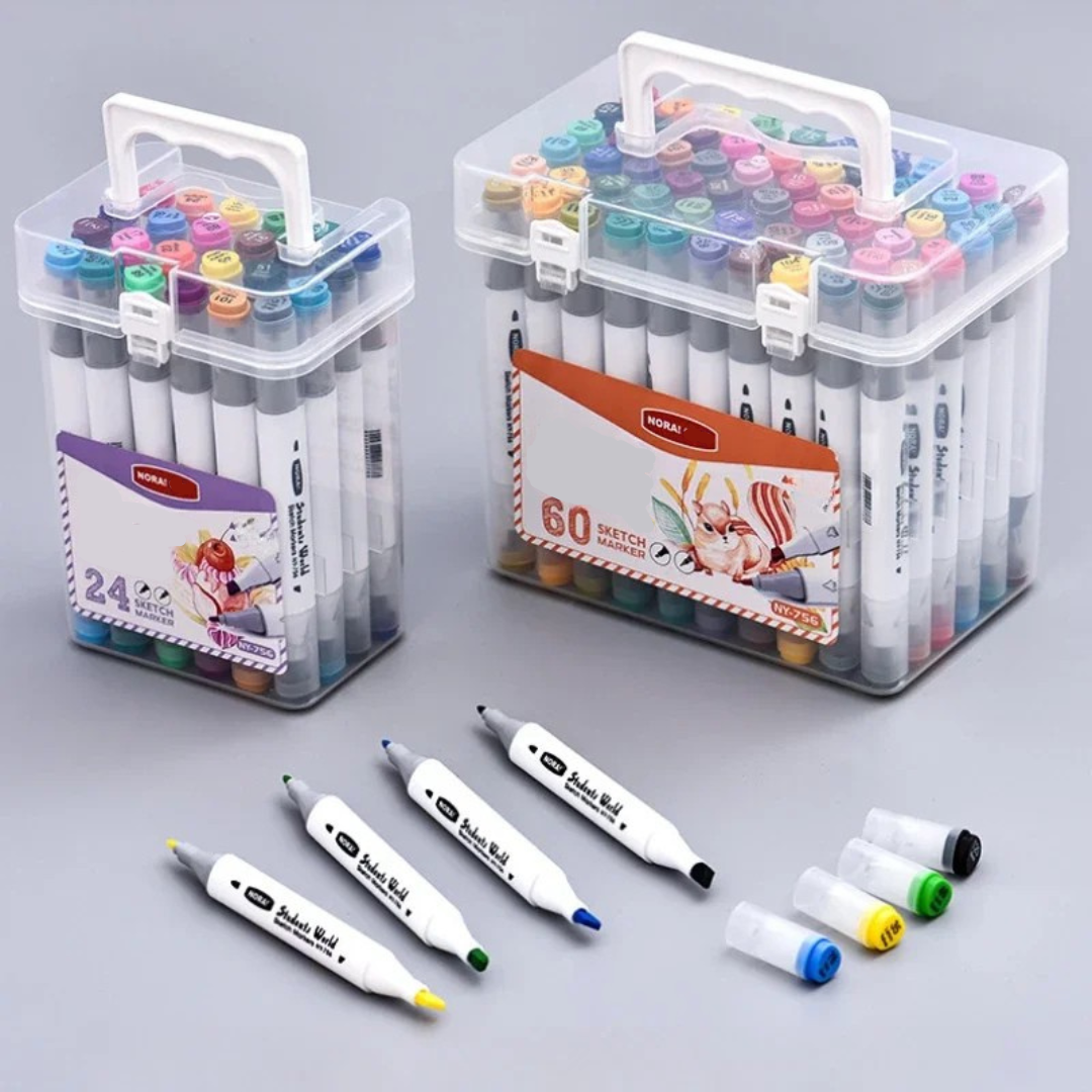 Afwasbare art markers met dubbele punt voor kinderen en volwassenen
