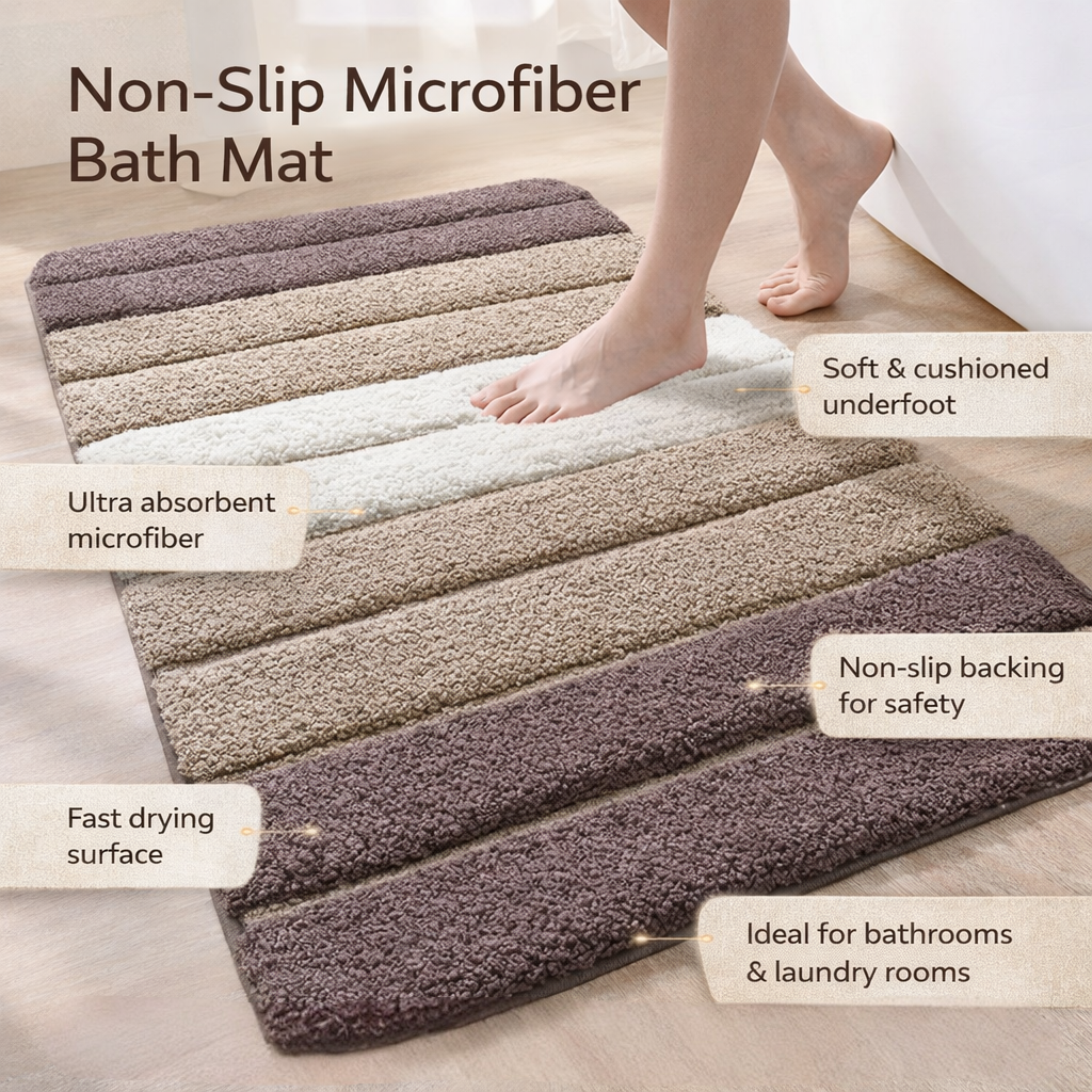 Antislip en absorberende microvezel badmat voor de vloer