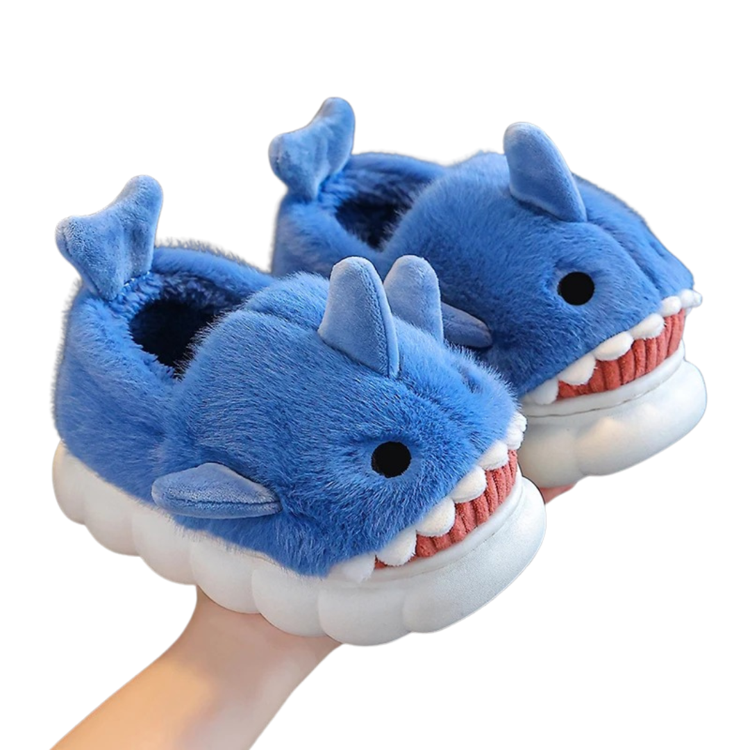 Antislip kinderpantoffels met haai