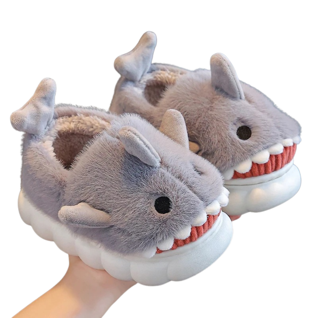 Antislip kinderpantoffels met haai