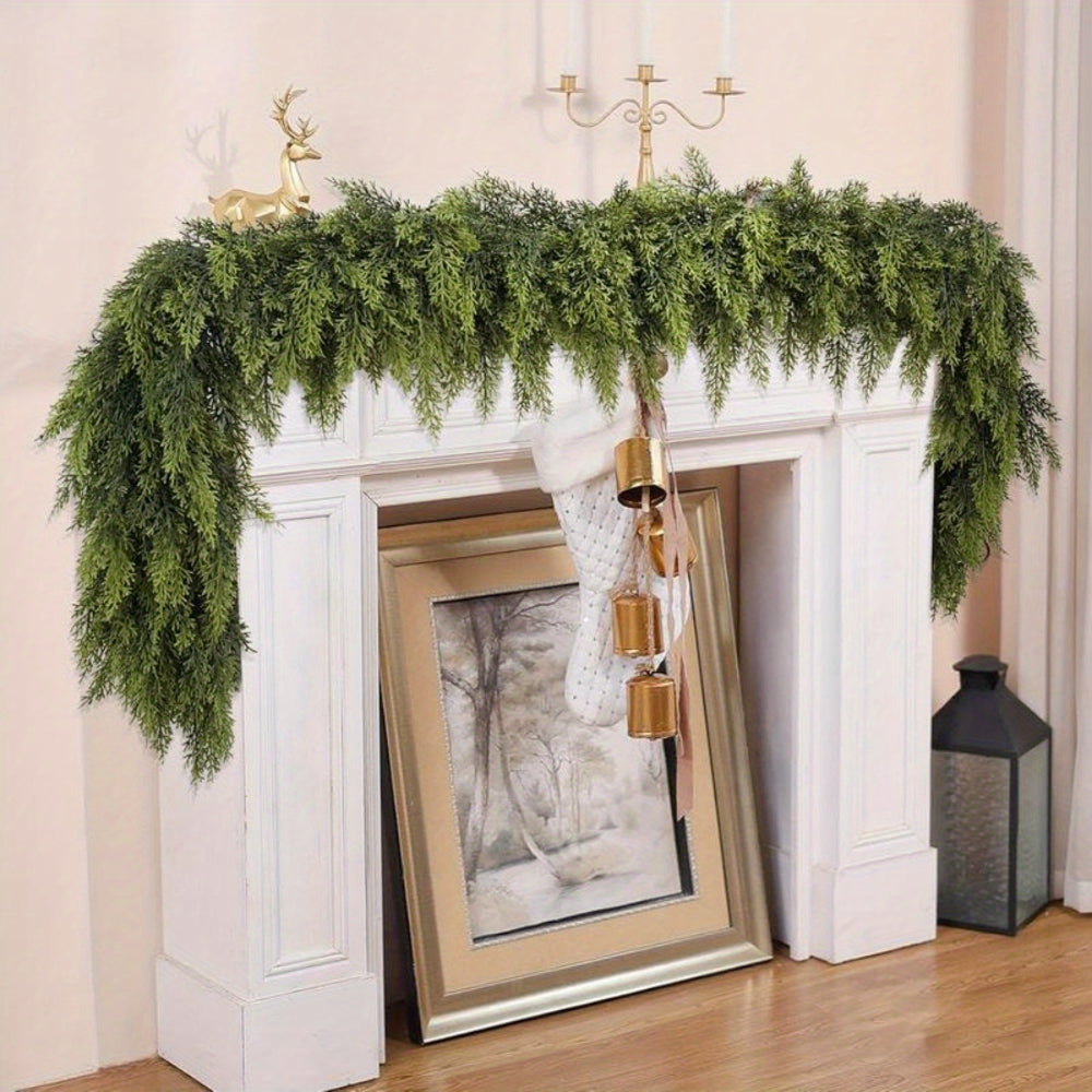 Art deco kerstslinger — Buigzaam kunstgroen lint