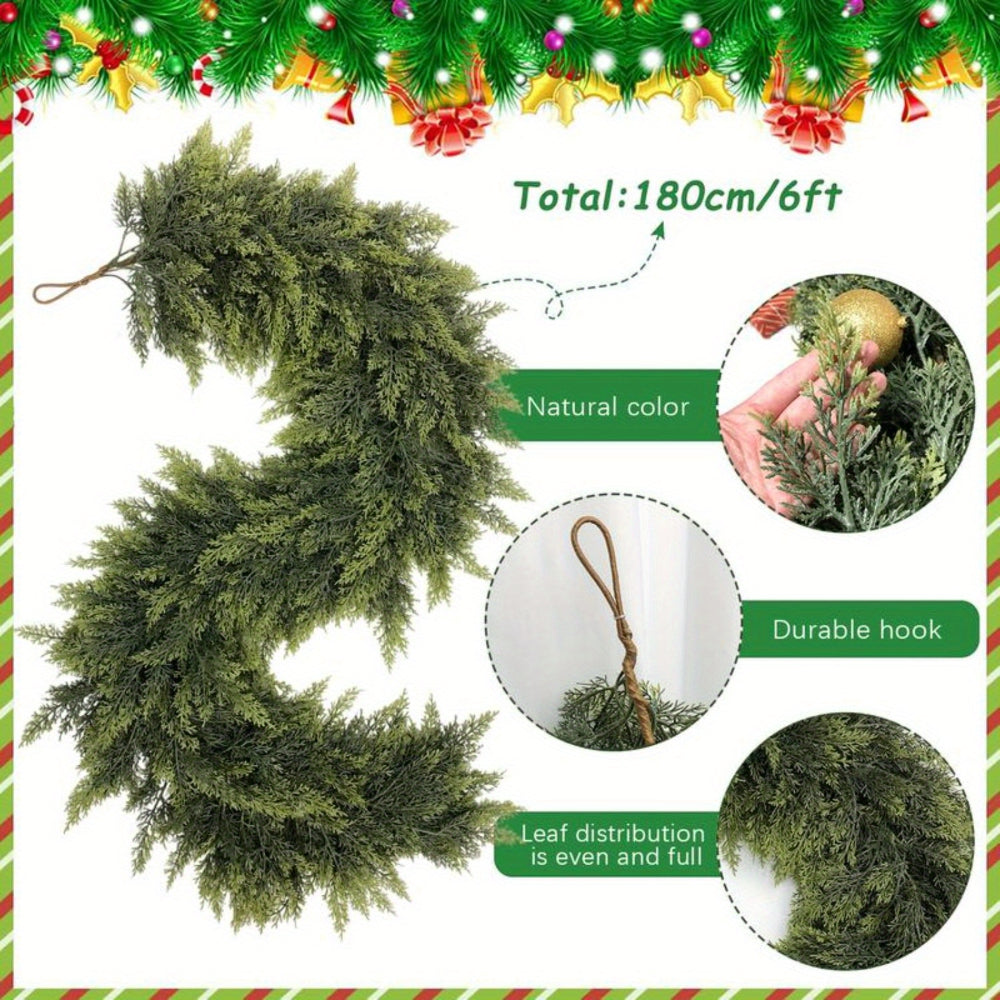Art deco kerstslinger — Buigzaam kunstgroen lint