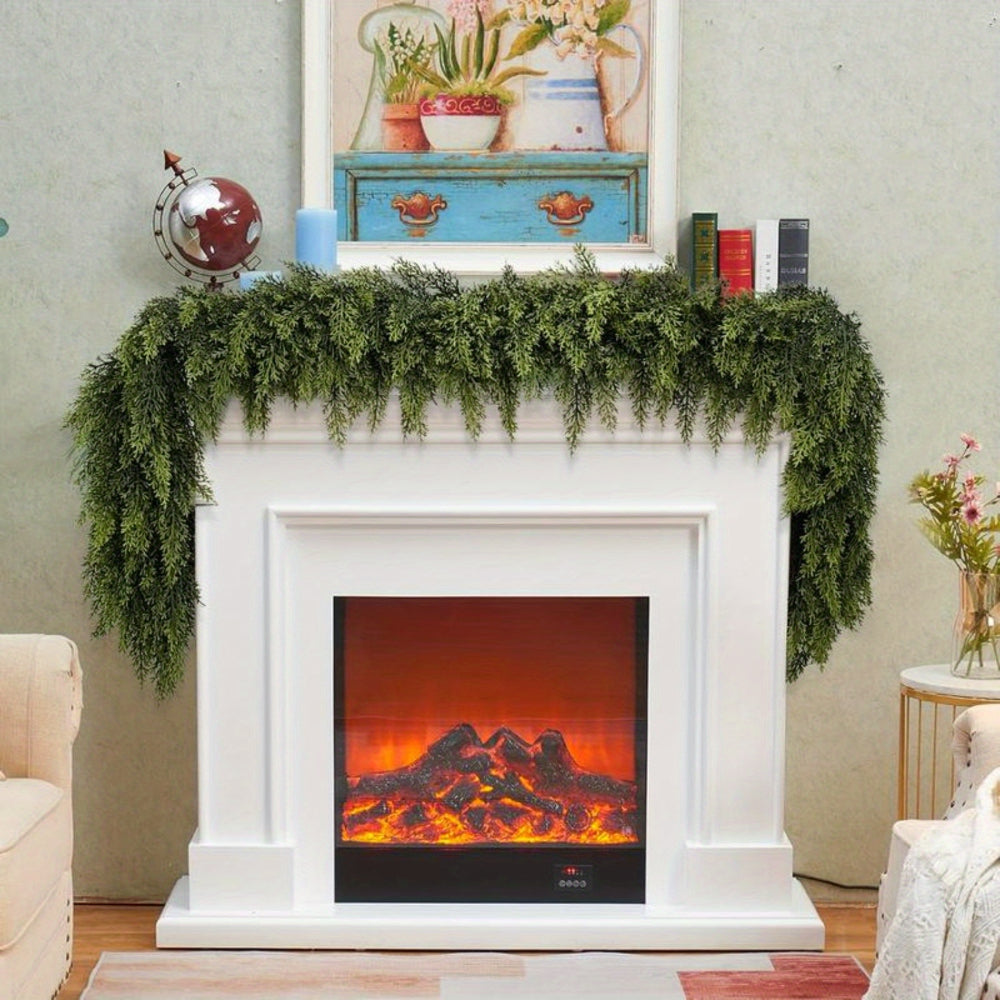 Art deco kerstslinger — Buigzaam kunstgroen lint