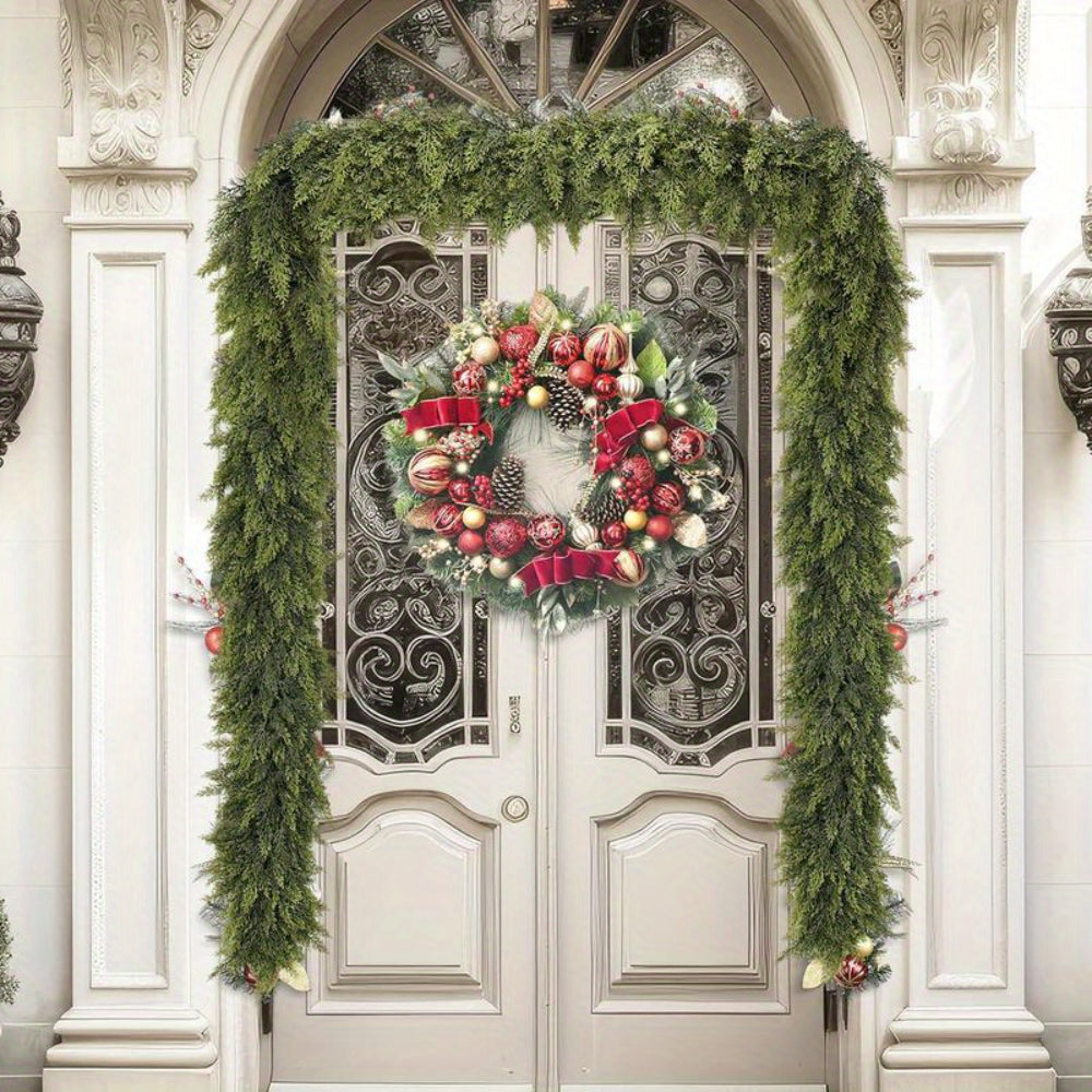 Art deco kerstslinger — Buigzaam kunstgroen lint