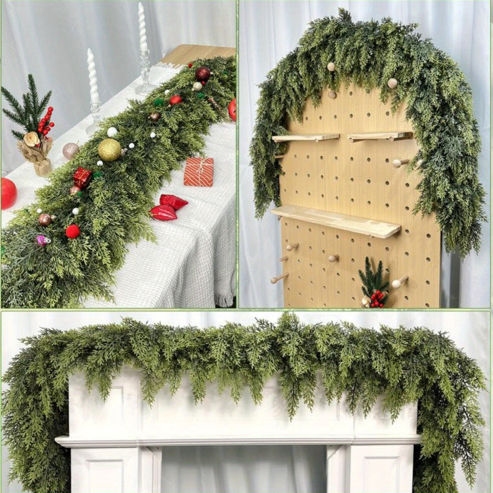 Art deco kerstslinger — Buigzaam kunstgroen lint