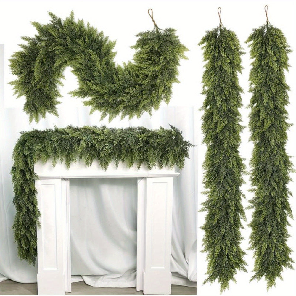 Art deco kerstslinger — Buigzaam kunstgroen lint