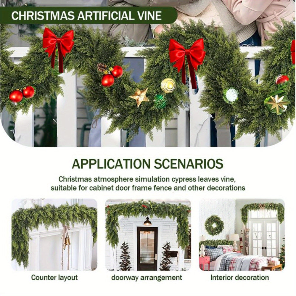 Art deco kerstslinger — Buigzaam kunstgroen lint