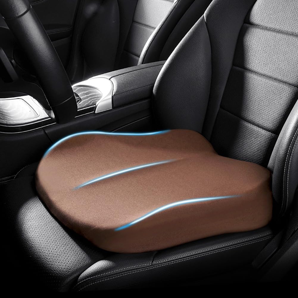 Auto-Ophoogkussen – Traagschuim Stoelverhoger voor Extra Hoogte & Rijcomfort