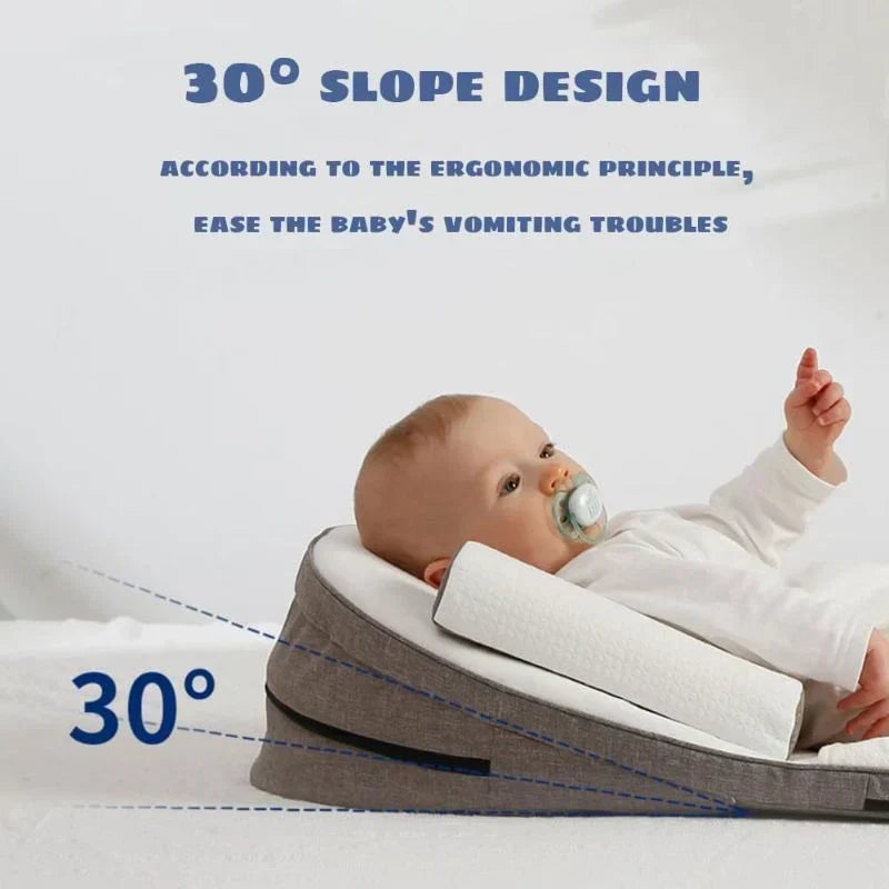 Baby hellend kussen: Veilig zijslapen & anti-reflux ondersteuning