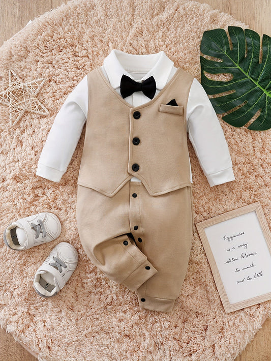 Babyromper met vlinderdas