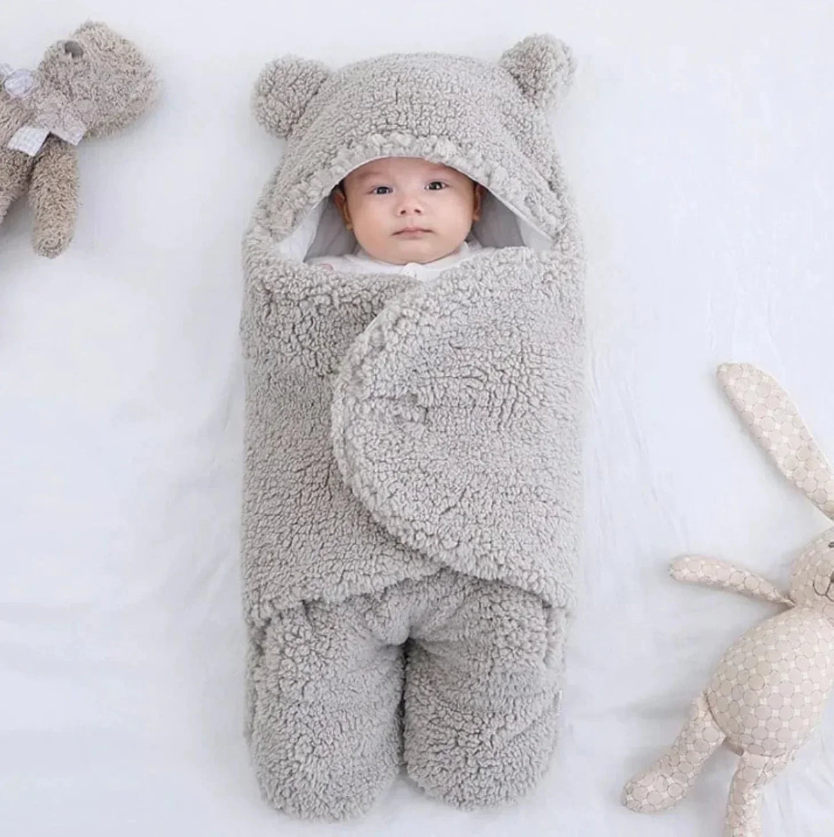 Babyslaapzak – fleece winterdeken teddybeer