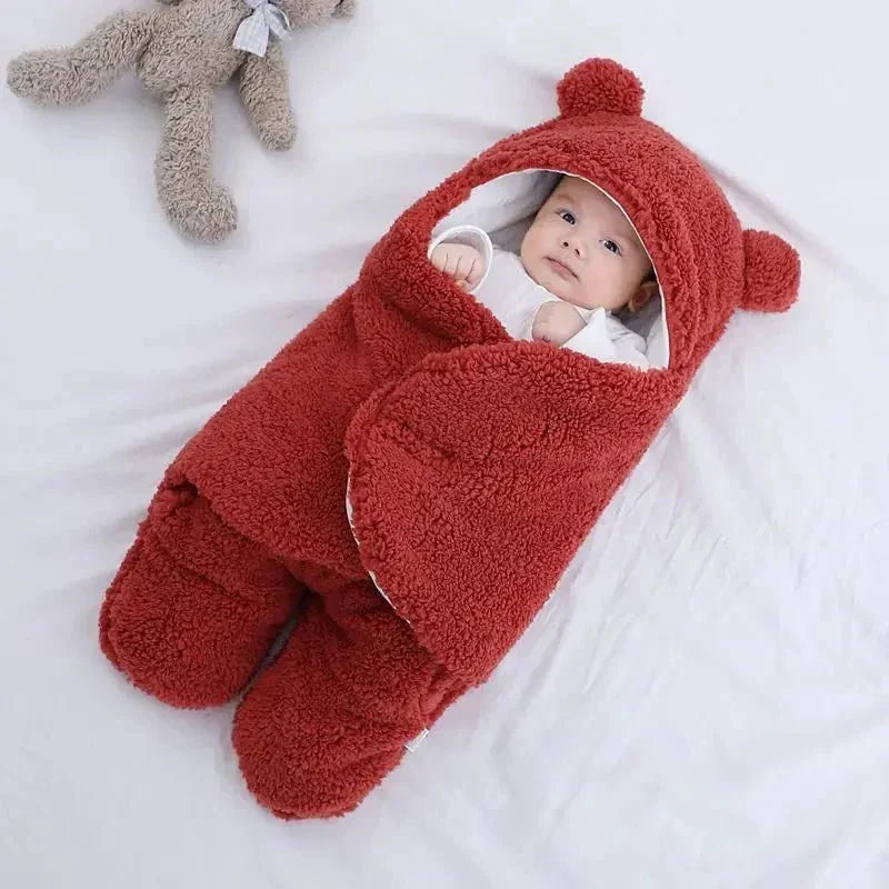 Babyslaapzak – fleece winterdeken teddybeer