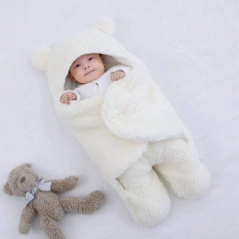 Babyslaapzak – fleece winterdeken teddybeer