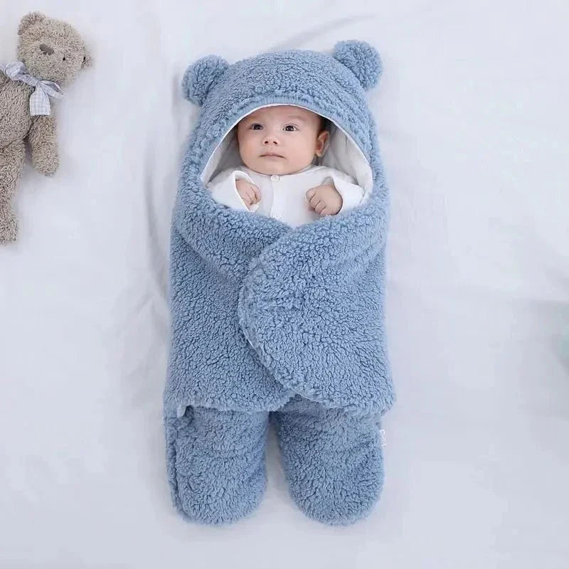 Babyslaapzak – fleece winterdeken teddybeer