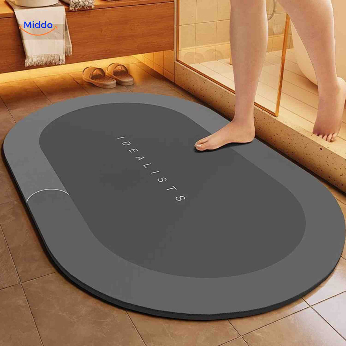 Badmat | Sneldrogend, antislip en waterabsorberend