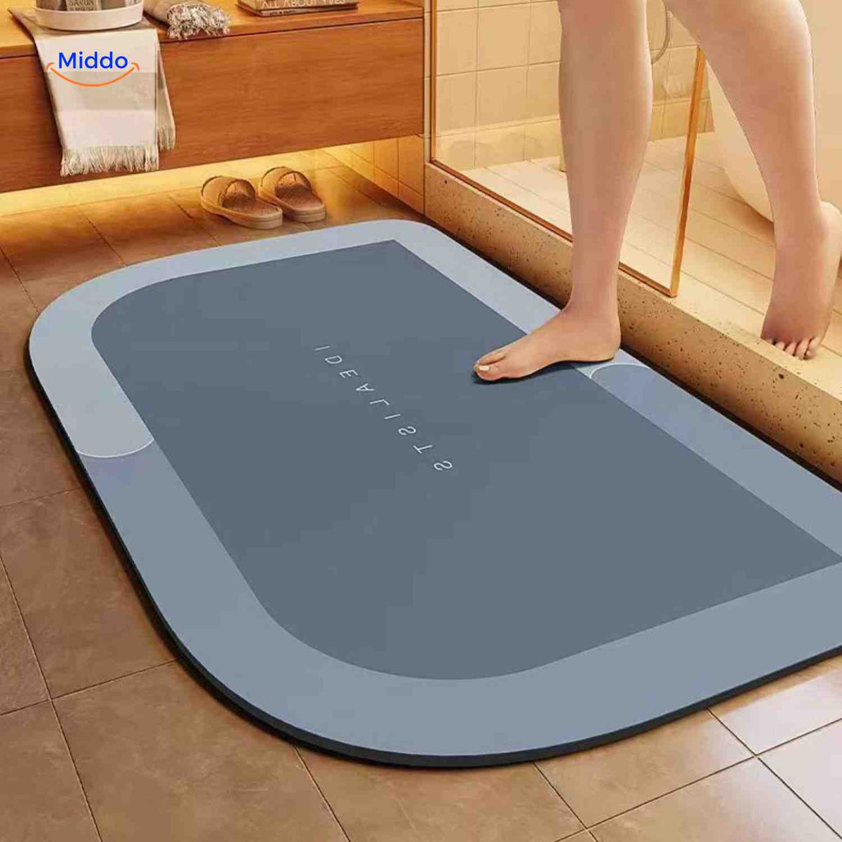 Badmat | Sneldrogend, antislip en waterabsorberend