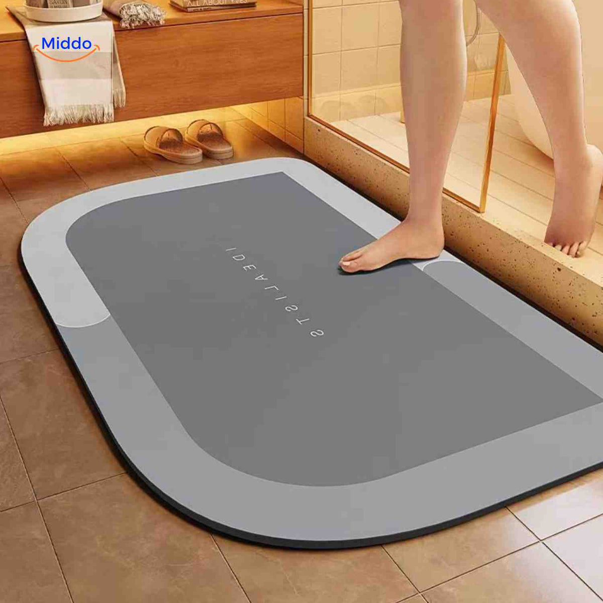 Badmat | Sneldrogend, antislip en waterabsorberend