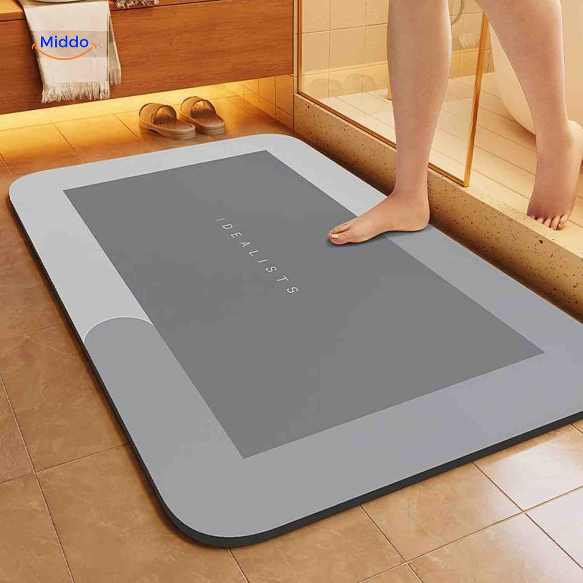 Badmat | Sneldrogend, antislip en waterabsorberend
