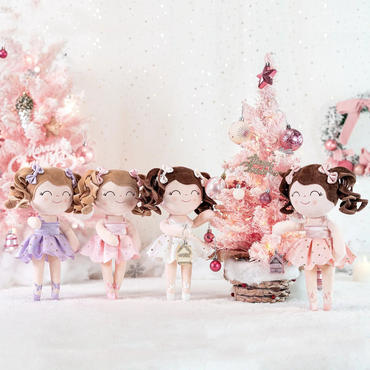 Ballerina Pluchen Pop voor Meisjes - Zachte Knuffel met Kroon & Tutu