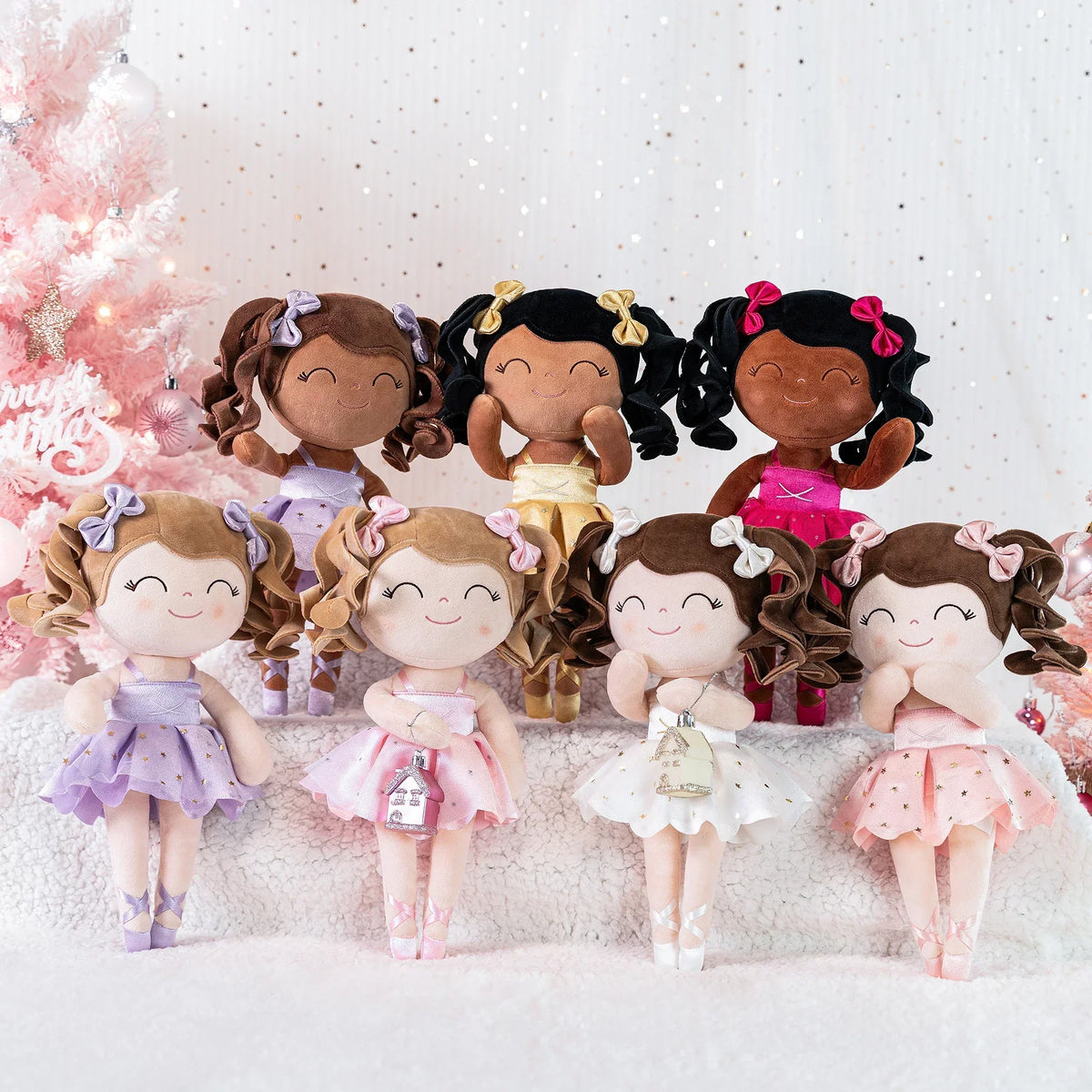 Ballerina Pluchen Pop voor Meisjes - Zachte Knuffel met Kroon & Tutu