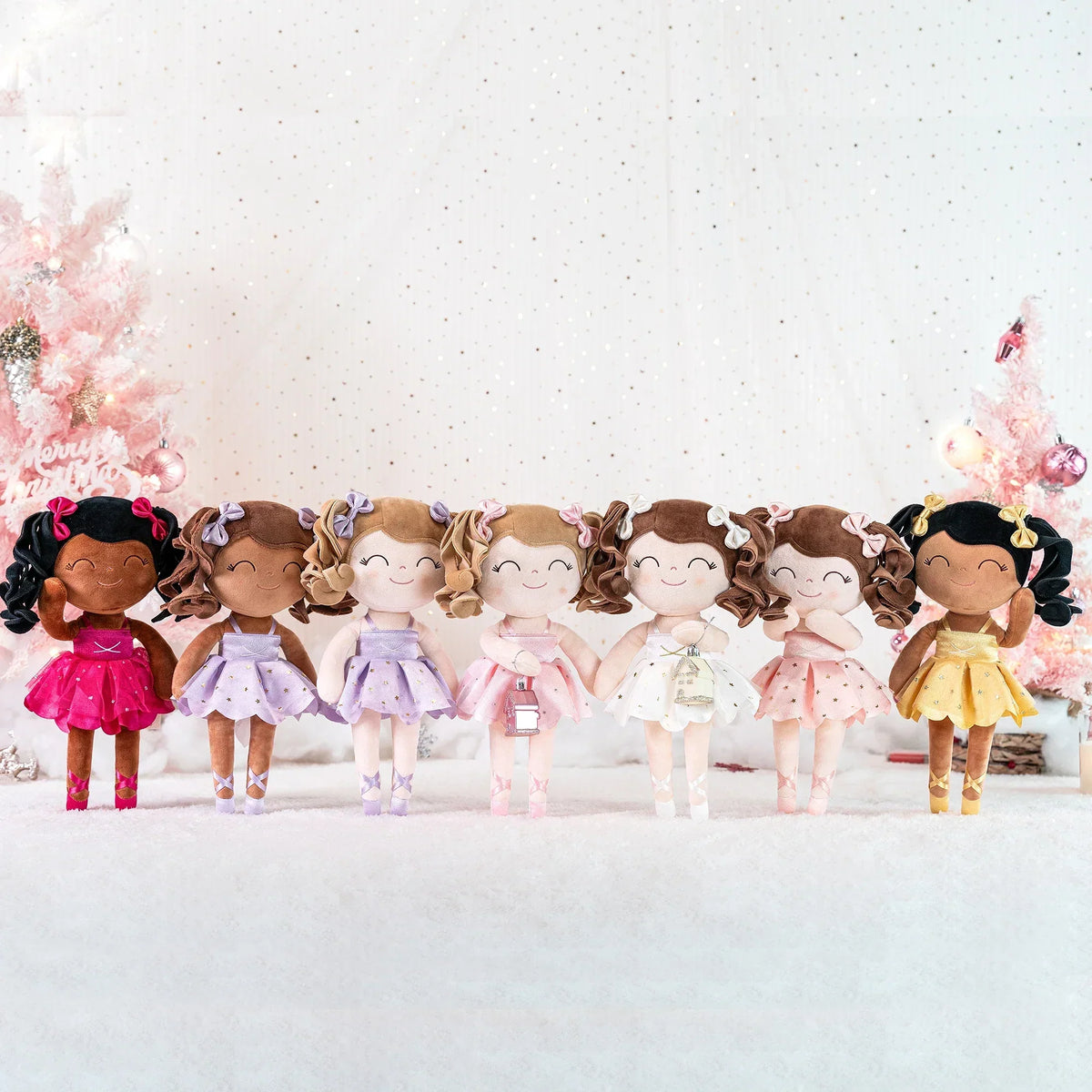 Ballerina Pluchen Pop voor Meisjes - Zachte Knuffel met Kroon & Tutu