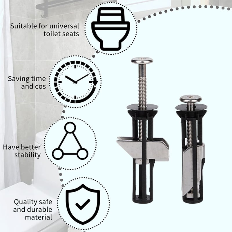 Bevestigingsboutenset voor toiletbril