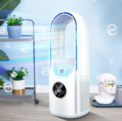 Bladeloze ventilator en draagbare mini-airco