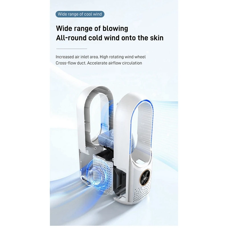 Bladeloze ventilator en draagbare mini-airco